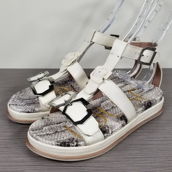 Louise et Cie Aventi Gladiator Sandal, Off White Leather, Womens Size 6 M / 36.5 - Picture 3 of 14